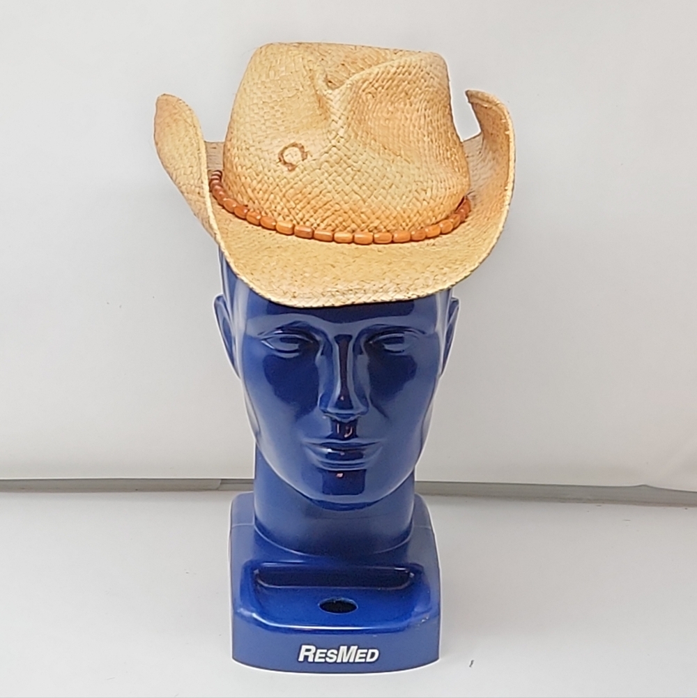 NWT Charlie 1 Horse Beaded Horseshoe Straw Hat Small